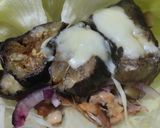 Foto del paso 7 de la receta: Wrap🌯de berenjena, queso🧀y carne🥙de cerdo🍆🧄🧅