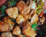 A picture of step 5 of Chilli Chicken.