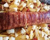 Kolbászos savanyú káposztával töltött karaj recept fázis 5 fotója