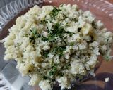 Foto del paso 4 de la receta: "Arroz 🍚🍛" de coliflor con cilantro😜🍱🥙