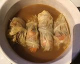 A picture of step 7 of California Farm Leftover Duck or Turkey Cabbage Roll Soup.