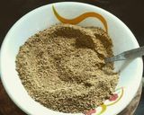 A picture of step 4 of Black gram Dal idli podi.