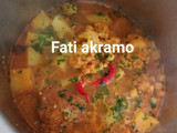 رولي شوفلور مع مرقة حمرة بالحمص بنينة روعة 😋