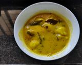 A picture of step 9 of Chattisgarh special Dubaki kadi.
