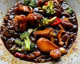 Gambar langkah 5 resipi Ayam Kecap Lada Hitam.