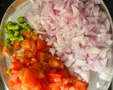 A picture of step 1 of Moong Bean Chaat Salad.