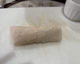 A picture of step 3 of Turon (Banana Lumpia with Caramel).