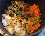 Une image de l'étape 2 de Soupe de légumes de saison râpés herbes et épices.