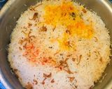 A picture of step 4 of Qeeme ki biryani.