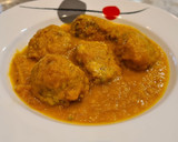 Foto del paso 12 de la receta: Albóndigas de carne y champiñones en salsa de tomate y calabacín