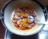 A picture of step 1 of Keri (raw mango) ki sabzi.