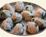 A picture of step 4 of Aval Kozhukattai (flattened rice) for Vinayaka chadurthi.