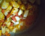 A picture of step 3 of Baingan aloo.