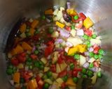 A picture of step 4 of Vegetable Khichdi.