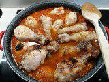 Pollo rustido a la catalana
