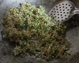 A picture of step 1 of Neem flower sabzi.