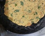 A picture of step 4 of Makka methi parantha.