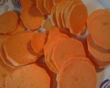 A picture of step 2 of Super easy sweet potato chips.