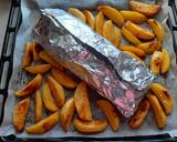 Bacon-ös gombás sertésszűz vele sült krumplival recept fázis 5 fotója