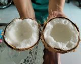 Hình bước làm 1 của món Dừa sáp dằm trái cây