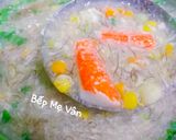 Hình bước làm 4 của món Súp tóc tiên óc heo,thanh cua và tôm