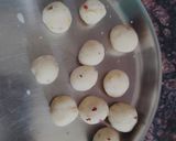 A picture of step 2 of Sama ke chawal ke rice balls in rabdi.