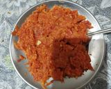 A picture of step 1 of Gajar ka halwa.