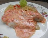 Foto del paso 4 de la receta: Pescado al horno con salsa de morrón y azafran