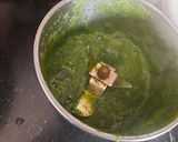 A picture of step 1 of Spinach dhokla.