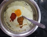 A picture of step 3 of Raw banana kofta in White gravy.