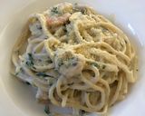 Foto del paso 5 de la receta: Spaghetti en salsa bechamel y camarones