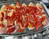A picture of step 5 of Grilled Marinated Pork Belly with Cherry Tomatoes.
