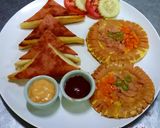รูปขั้นตอนการทำที่ 6 ของ ขนมปังไส้กรอกไข่เจียวแฮมไก่