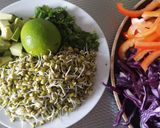 A picture of step 1 of Rainbow sprout salad.