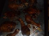 Soy sauce baked chicken,potato fries + kachumbari