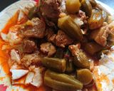 صورة لخطوة 4 من وصفة بامية باللحمة 🍖 ثرود بالطريقة الديرية 😋