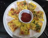 A picture of step 6 of Khatta Yellow Dhokla.