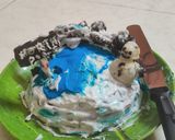 A picture of step 10 of North Pole Creamy Slab (Cake).