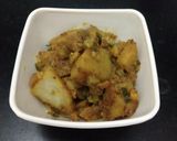 A picture of step 3 of Gobhi aloo.