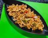 A picture of step 6 of Fussilli Arrabiata with Broccoli and Mushroom.