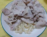 減醣料理百塔醬-香蔥油醋醬拌豬里肌雪白菇的食譜步驟2照片