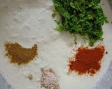 A picture of step 2 of Bhagar vrat paratha.