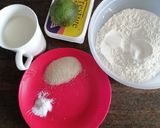 A picture of step 1 of Lemon mandazi.