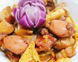 Hình bước làm 2 của món Ếch xào măng