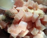 A picture of step 2 of Mediterranean Style Bite-size Pan-fried Chicken.
