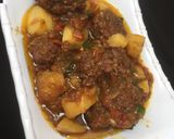 A picture of step 4 of Potato and meatballs sauce.