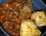 A picture of step 10 of Beef vegitable stew with dombolo.