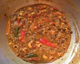 A picture of step 6 of Puri with Mixed Dal Tadka.
