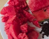 Foto del paso 1 de la receta: Heladito fácil y saludable de sandía 🍉 Sandía helada 🍉2 ingredientes 🍉🍋Paleta o polo de sandía