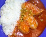 Foto del paso 3 de la receta: Chorizos en salsa de tomates, con arroz 😋